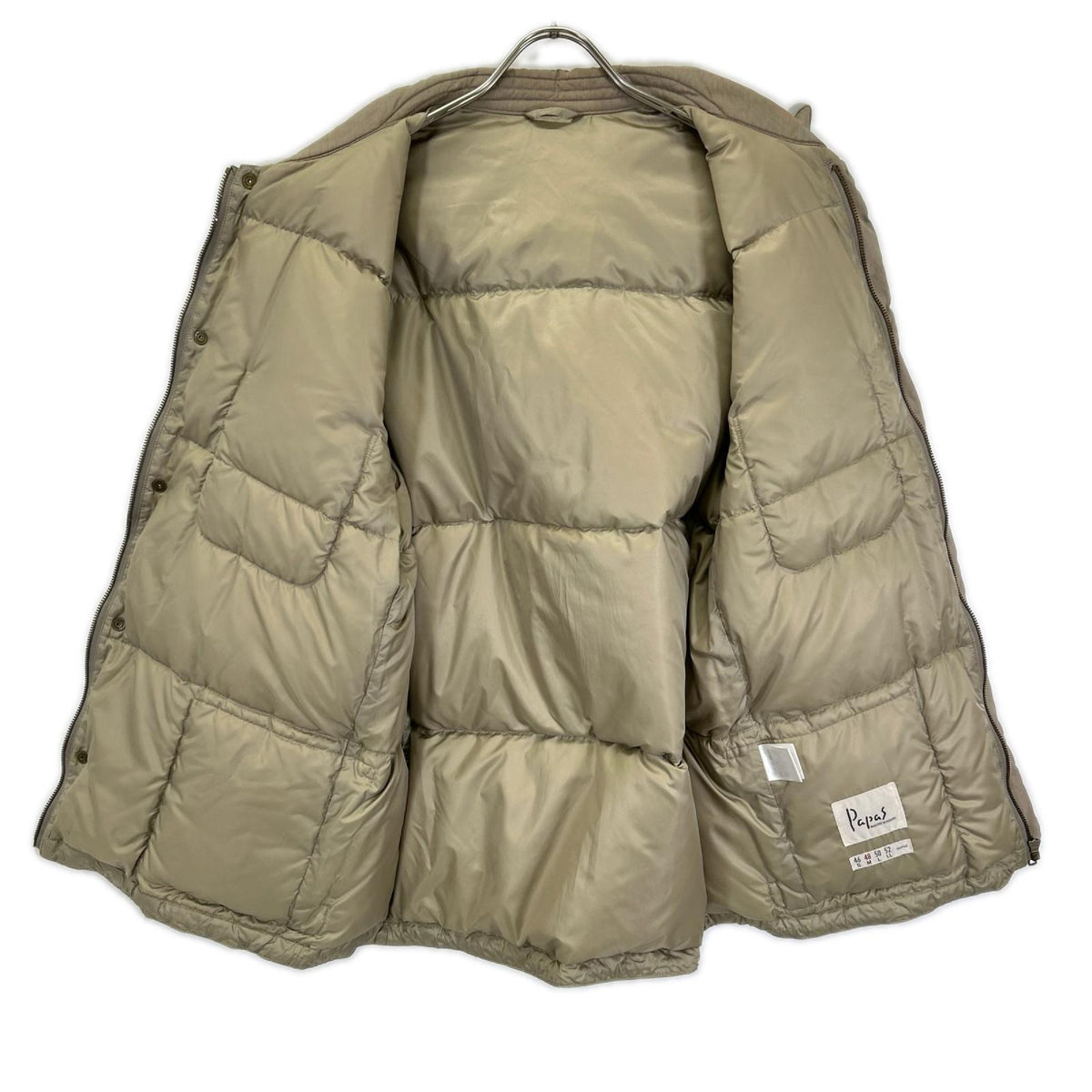 Papas パパス D0414FJM010 グレー Pパッチ ダウンジャケット ジャケット