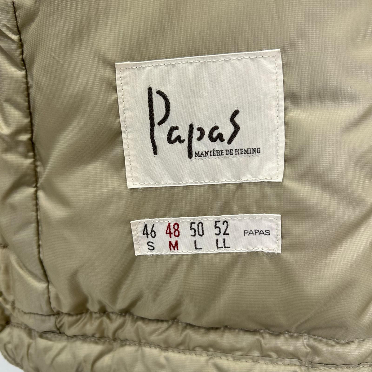 Papas パパス D0414FJM010 グレー Pパッチ ダウンジャケット ジャケット