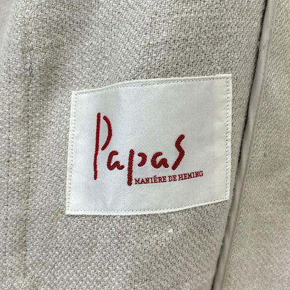 Papas パパス D0433FJM016 ベージュ リネン100 テーラードジャケット ジャケット