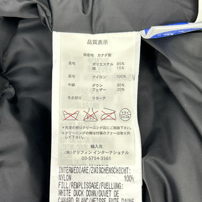 CANADA GOOSE カナダグース ユナイテッドアローズ別注 2072JM YORKTON/ヨークトン ブルー コットン混 コヨーテファー フーデッドダウンジャケット ジャケット