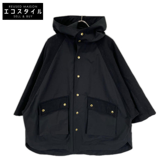TRADITIONAL WEATHERWEAR L202APFCO0221JB Black RENFREW W/LINER Boa-Lined Cape Jacket