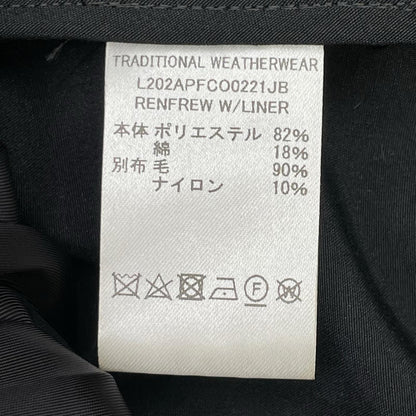 TRADITIONAL WEATHERWEAR トラディショナルウェザーウェア L202APFCO0221JB ブラック RENFREW W/LINER ボアライナーケープブルゾン ジャケット