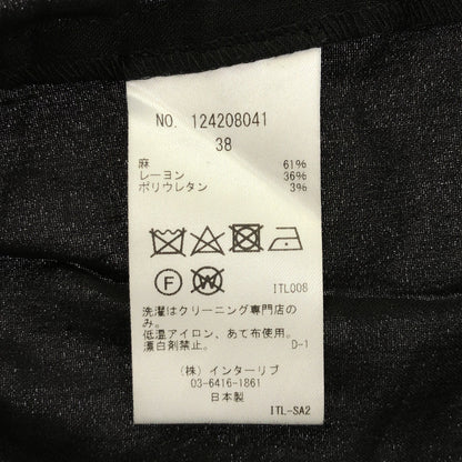 SACRA サクラ 124208041 ブラック ビスコースリネン ワンピース トップス