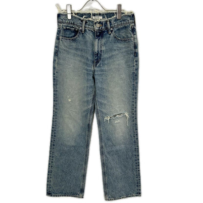 CLANE クラネ 19111-7212 ライトブルー コットン ダメージ加工 カットオフ デニムパンツ ボトムス