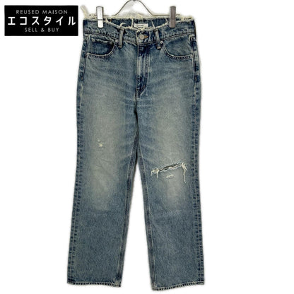 CLANE クラネ 19111-7212 ライトブルー コットン ダメージ加工 カットオフ デニムパンツ ボトムス