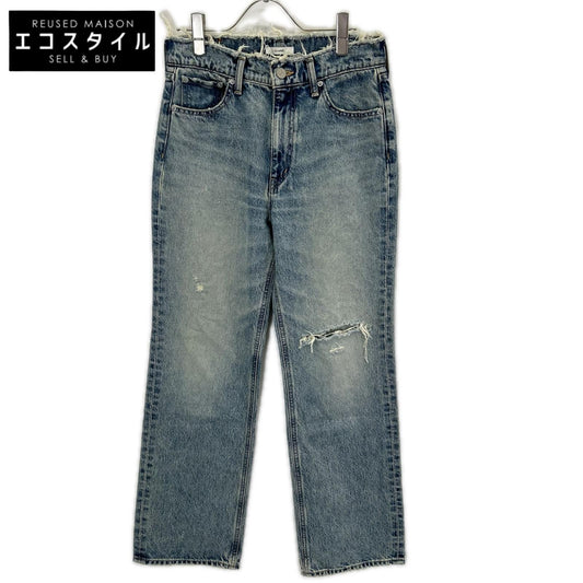 CLANE クラネ 19111-7212 ライトブルー コットン ダメージ加工 カットオフ デニムパンツ ボトムス