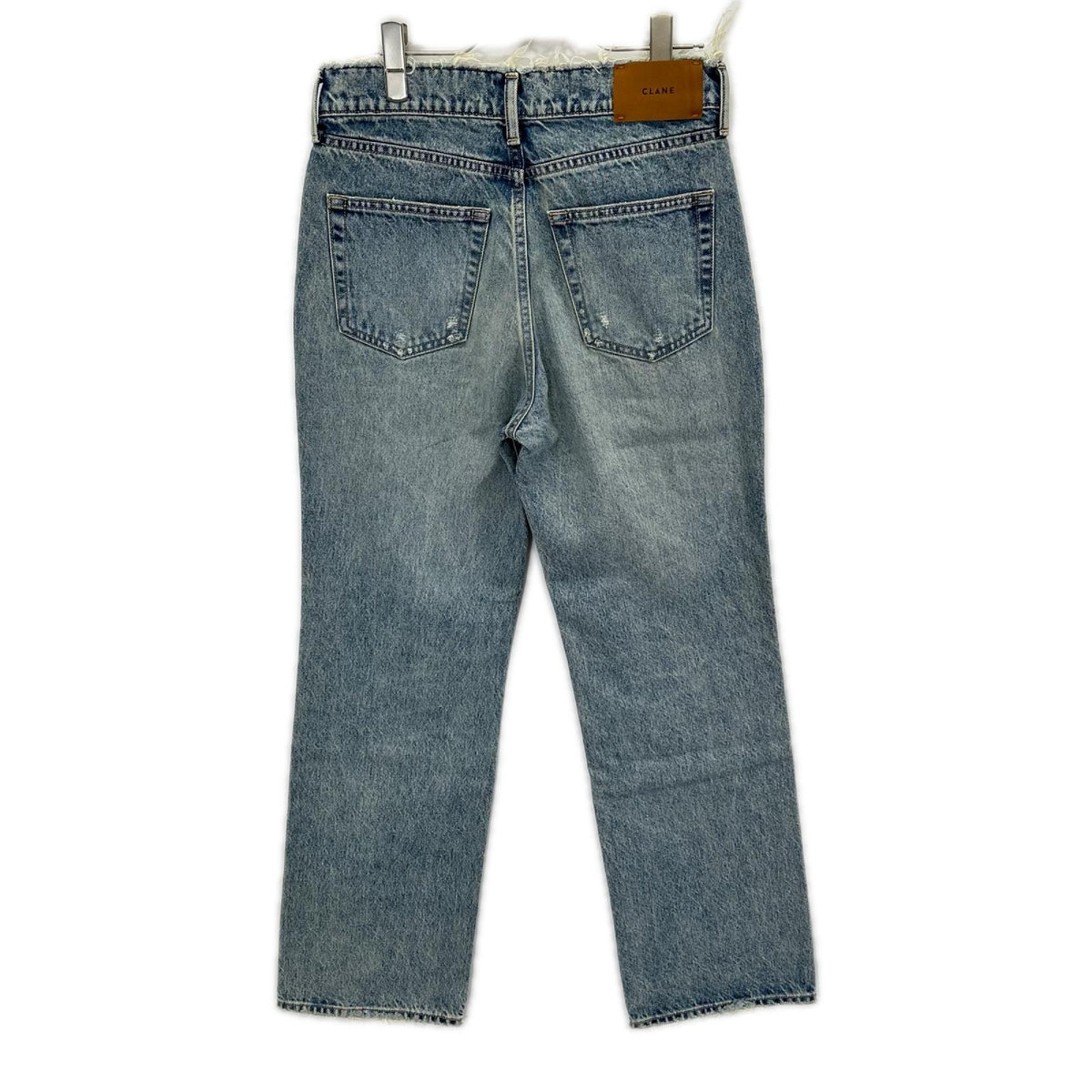 CLANE クラネ 19111-7212 ライトブルー コットン ダメージ加工 カットオフ デニムパンツ ボトムス