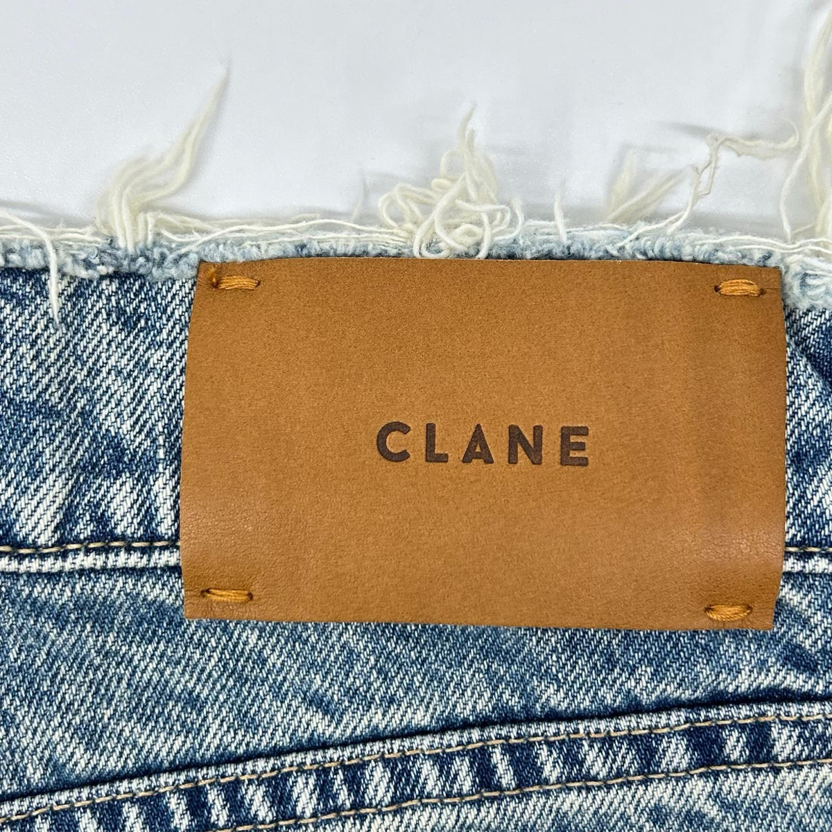 CLANE クラネ 19111-7212 ライトブルー コットン ダメージ加工 カットオフ デニムパンツ ボトムス