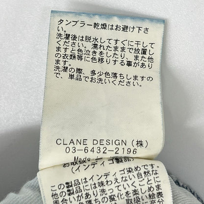 CLANE クラネ 19111-7212 ライトブルー コットン ダメージ加工 カットオフ デニムパンツ ボトムス