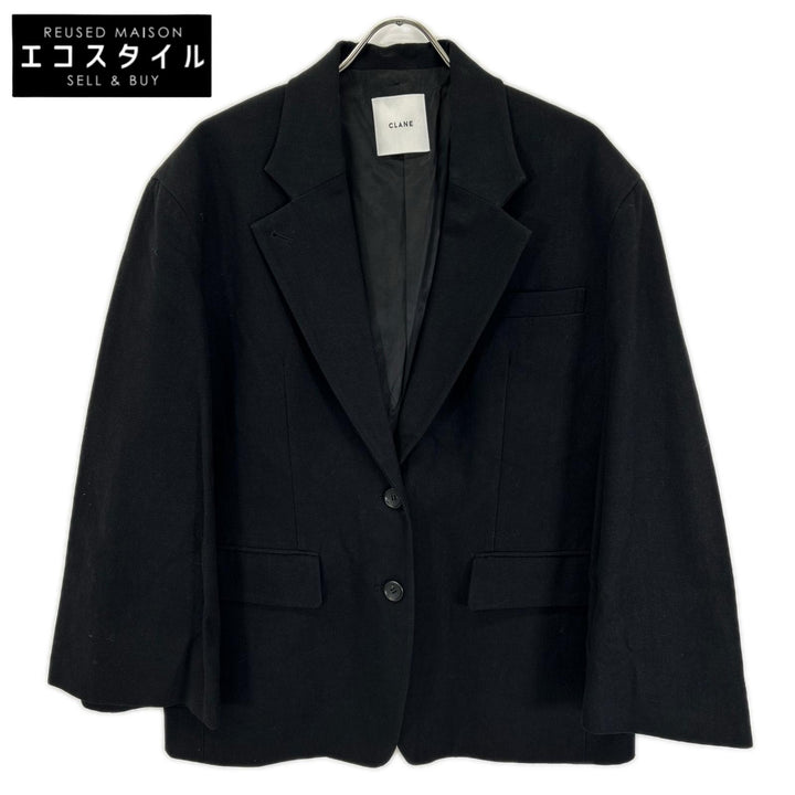 CLANE クラネ 16103-0412 ブラック ルーズベルスリーブジャケット ジャケット
