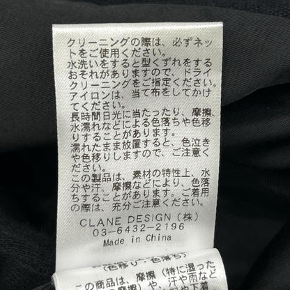 CLANE クラネ 16103-0412 ブラック ルーズベルスリーブジャケット ジャケット