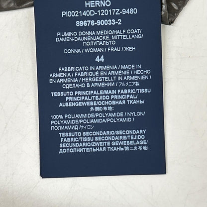 HERNO ヘルノ PI002140D 25年製 グレー フェイクファー ハイネック ダウンジャケット ジャケット