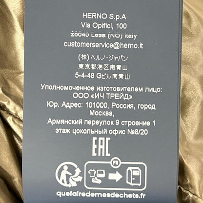 HERNO ヘルノ PI002140D 25年製 グレー フェイクファー ハイネック ダウンジャケット ジャケット