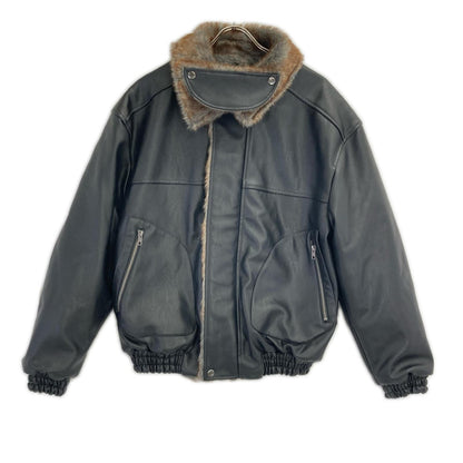 CAMPHOR WOOD カンファーウッド CW0090 ブラック leather/fur faux reversible flight jacket リバーシブルフライトジャケット ジャケット
