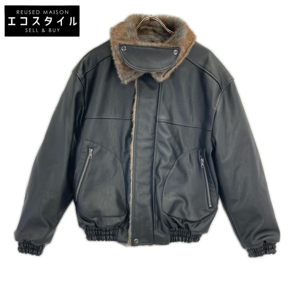 CAMPHOR WOOD カンファーウッド CW0090 ブラック leather/fur faux reversible flight jacket リバーシブルフライトジャケット ジャケット