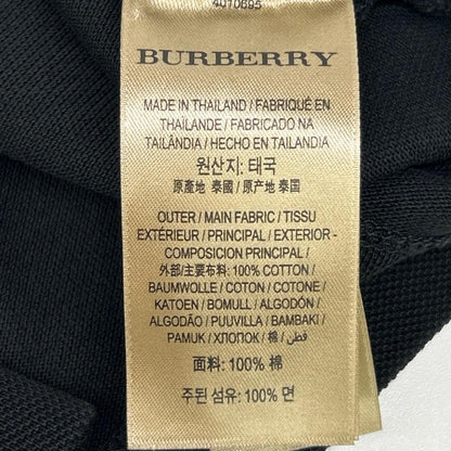 BURBERRY バーバリー 4010695 ブラック ロゴ刺繍 半袖ポロシャツ トップス