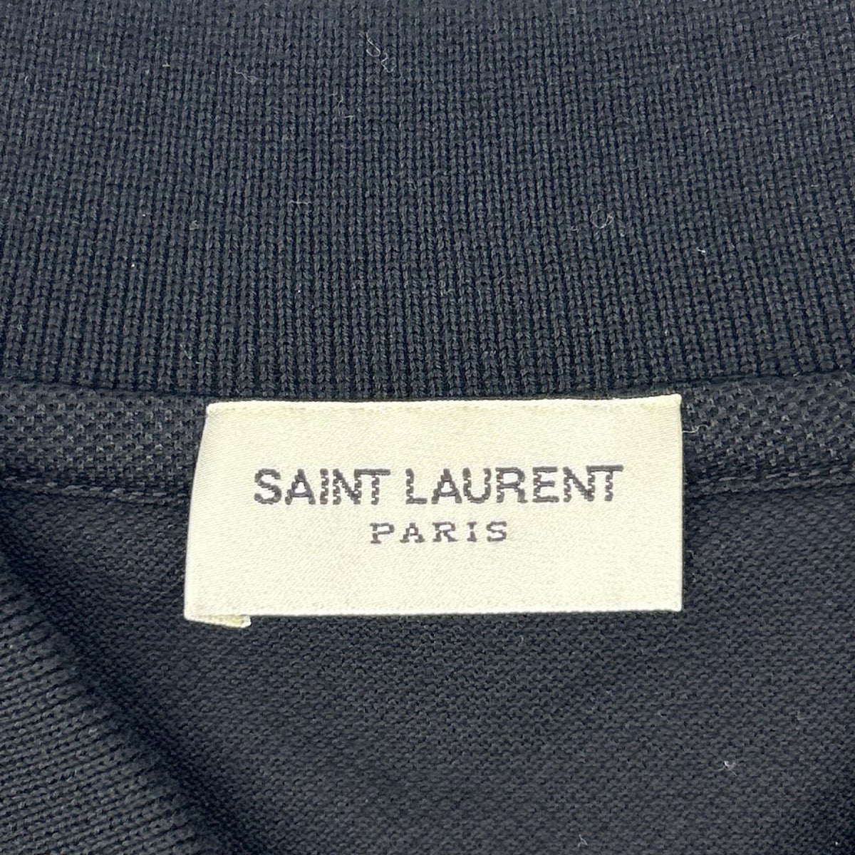 SAINT LAURENT PARIS サンローランパリ 554052 20年 ブラック ロゴ刺繍 半袖ポロシャツ トップス