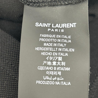 SAINT LAURENT PARIS サンローランパリ 554052 20年 ブラック ロゴ刺繍 半袖ポロシャツ トップス