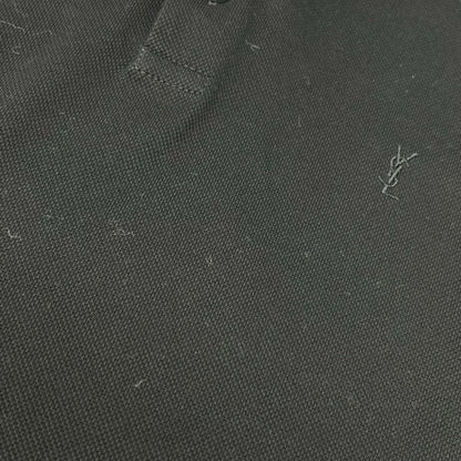 SAINT LAURENT PARIS サンローランパリ 554052 20年 ブラック ロゴ刺繍 半袖ポロシャツ トップス