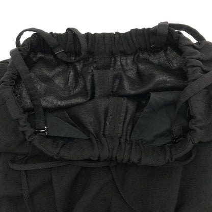 ENFOLD エンフォルド ブラック ワイドゴム TROUSERS / サスペンダー付イージーワイドパンツ ボトムス