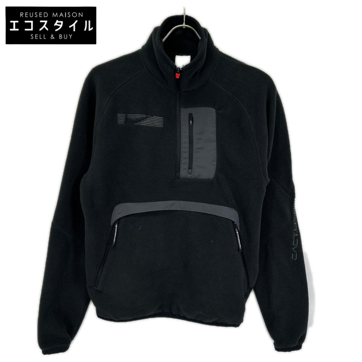 NIKE ナイキ 【×TRAVIS SCOTT】ブラック クォータージップ フリース トップ トップス