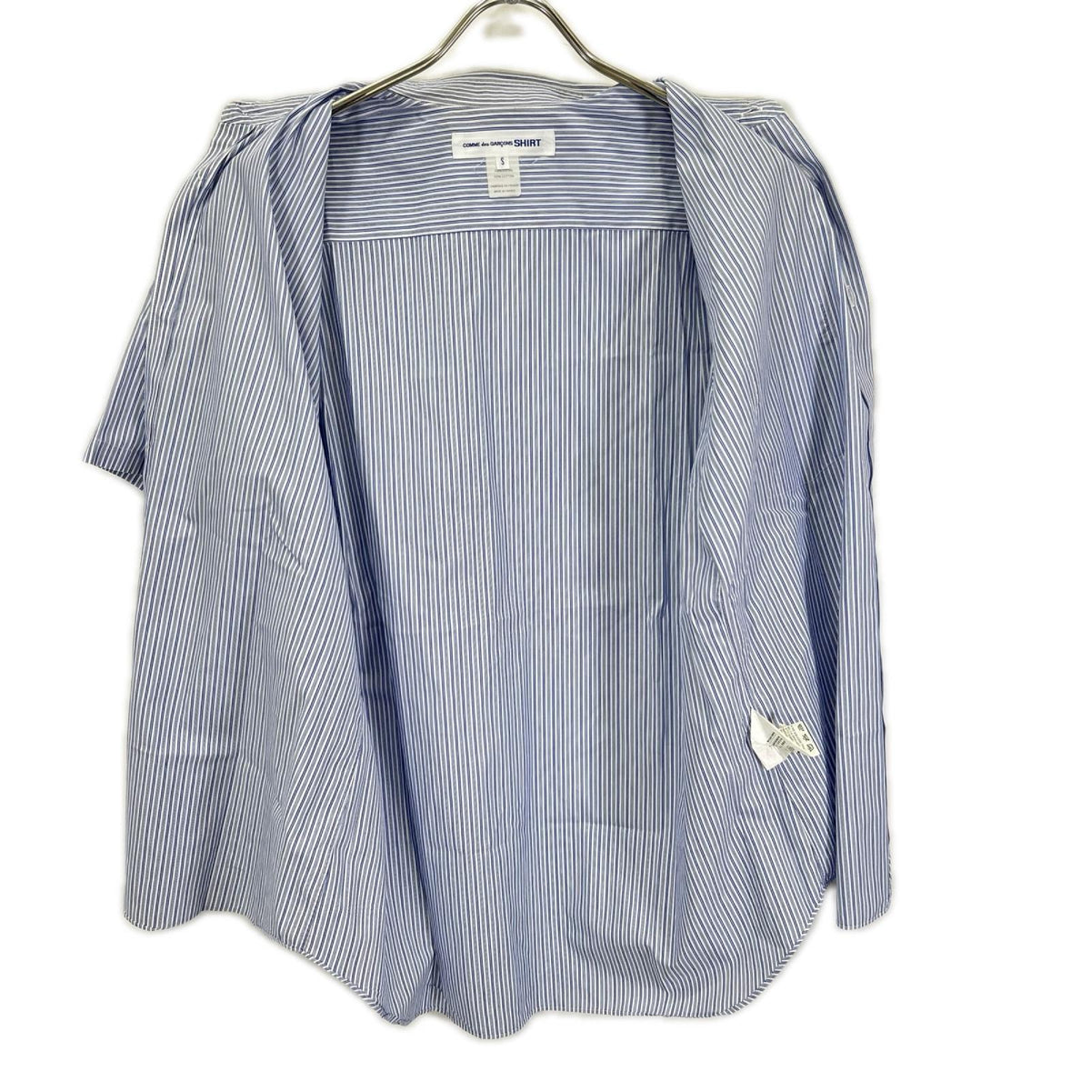 COMMEdesGARCONS SHIRT コムデギャルソンシャツ フランス製 CDGS7ST ライトブルー FOREVER S/S STRIPE SHIRT トップス