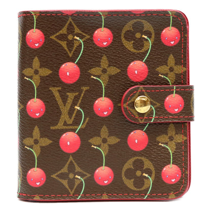 LOUIS VUITTON ルイヴィトン 05年製 M95005 モノグラムチェリー コンパクトジップウォレット 二つ折り財布（小銭入れあり）