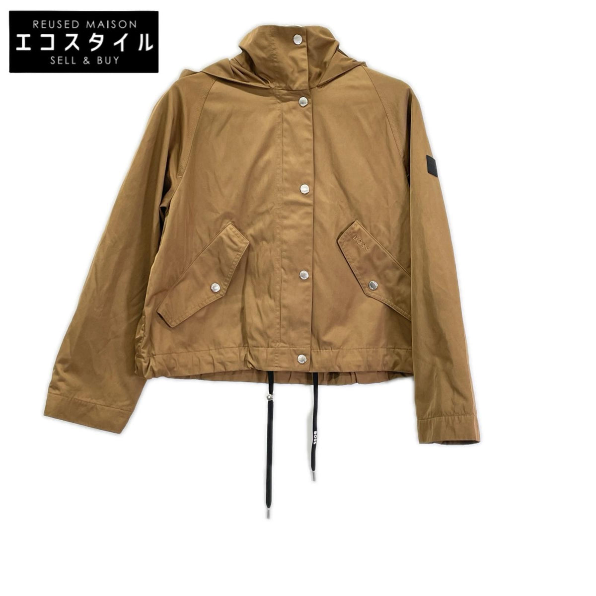 BOSS ボス 10236820 ブラウン フルジップ ボタン フーデッドジャケット ジャケット