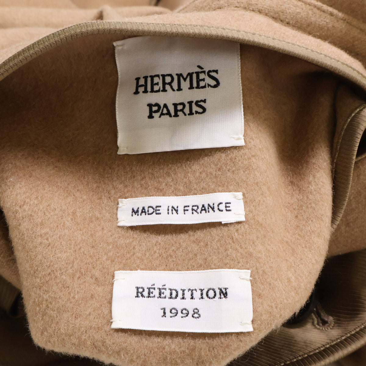 HERMES エルメス 【美品/国内正規】RE EDITION1998 5H0194DM キャメル100％ マルジェラ期復刻 リバーシブル コート
