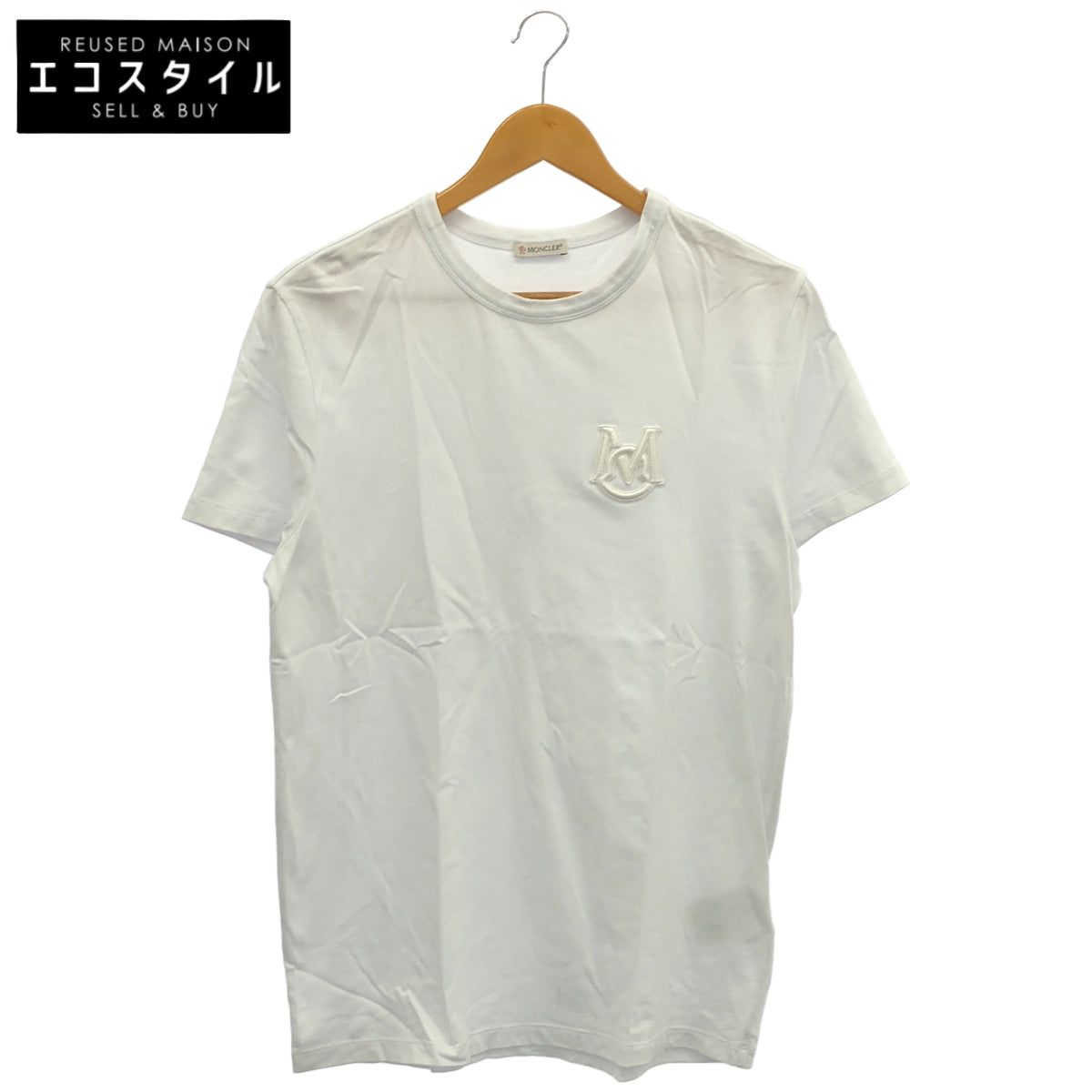 MONCLER モンクレール 20年製 ホワイト MAGLIA T-SHIRT ロゴワッペンtシャツ トップス