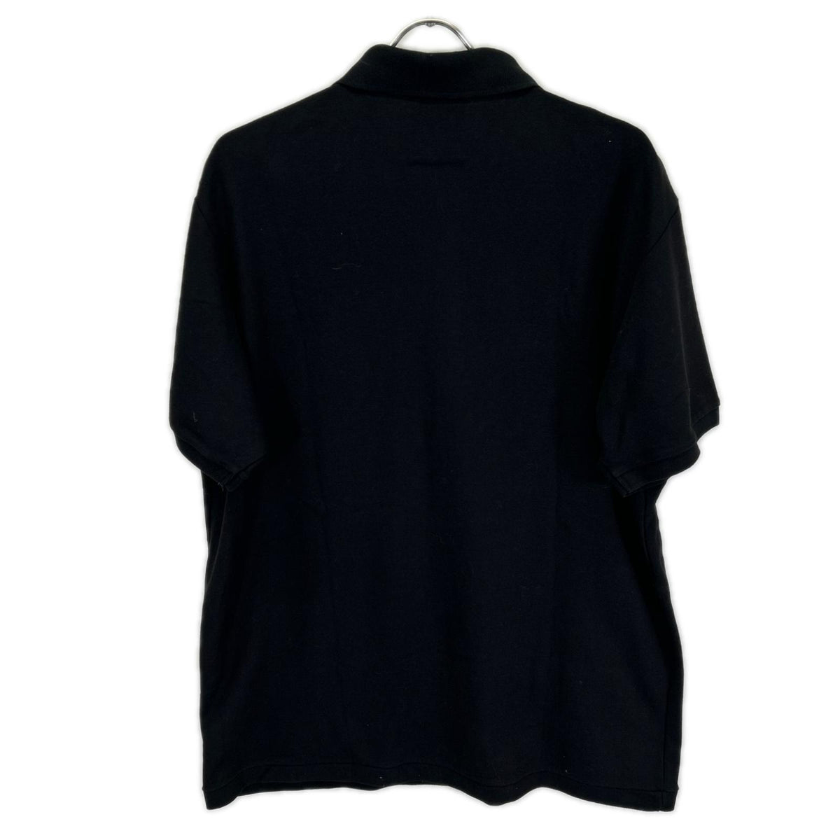 BLACK Scandal Yohji Yamamoto ブラックスキャンダルヨウジヤマモト HZ-T36-083 ブラック 鹿の子 スリーブロゴ刺繍半袖ポロシャツ トップス