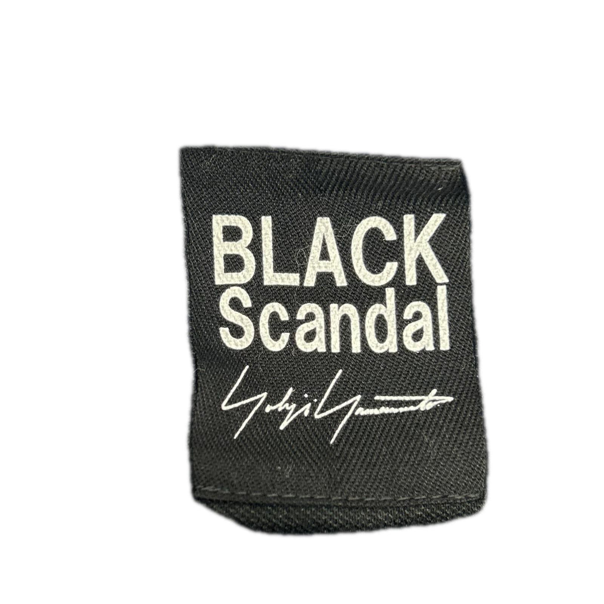 BLACK Scandal Yohji Yamamoto ブラックスキャンダルヨウジヤマモト HZ-T36-083 ブラック 鹿の子 スリーブロゴ刺繍半袖ポロシャツ トップス