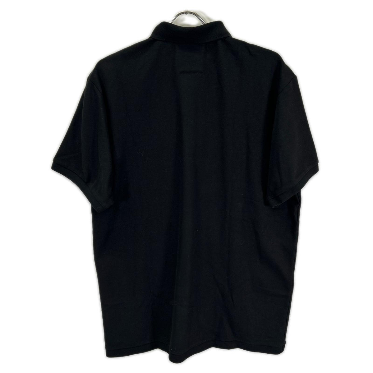 BLACK Scandal Yohji Yamamoto ブラックスキャンダルヨウジヤマモト HZ-T36-083 ブラック 鹿の子 ポケットロゴ刺繍半袖ポロシャツ トップス