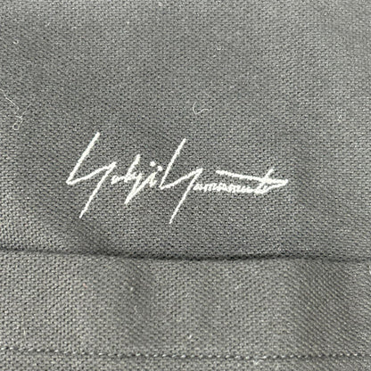 BLACK Scandal Yohji Yamamoto ブラックスキャンダルヨウジヤマモト HZ-T36-083 ブラック 鹿の子 ポケットロゴ刺繍半袖ポロシャツ トップス