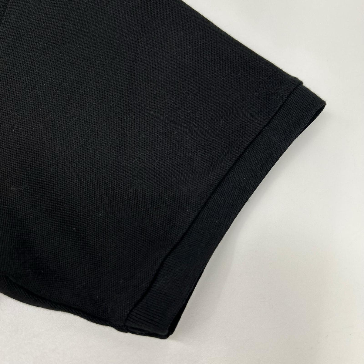 BLACK Scandal Yohji Yamamoto ブラックスキャンダルヨウジヤマモト HZ-T36-083 ブラック 鹿の子 ポケットロゴ刺繍半袖ポロシャツ トップス