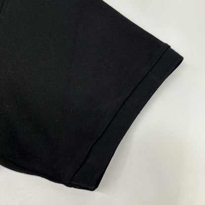 BLACK Scandal Yohji Yamamoto ブラックスキャンダルヨウジヤマモト HZ-T36-083 ブラック 鹿の子 ポケットロゴ刺繍半袖ポロシャツ トップス