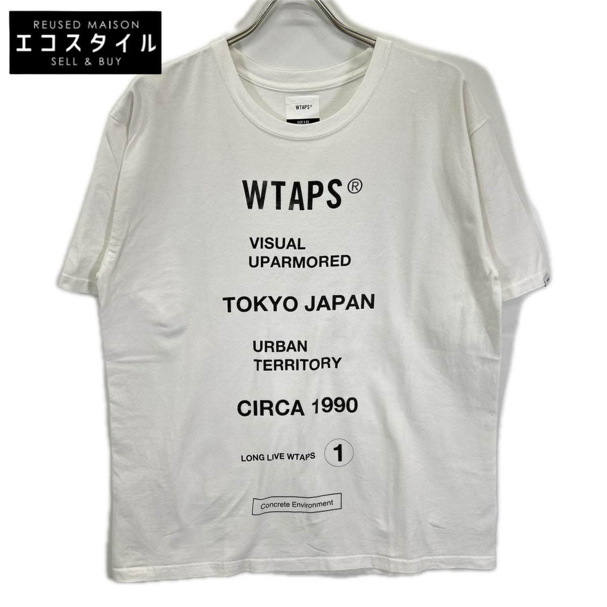 (W)TAPS ダブルタップス ホワイト CIRCA TEE プリントTシャツ トップス