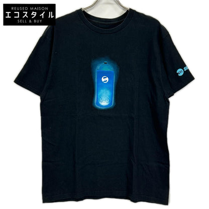 SUBWARE サブウェア ブラック STASH CAN スプレー缶プリントTシャツ トップス