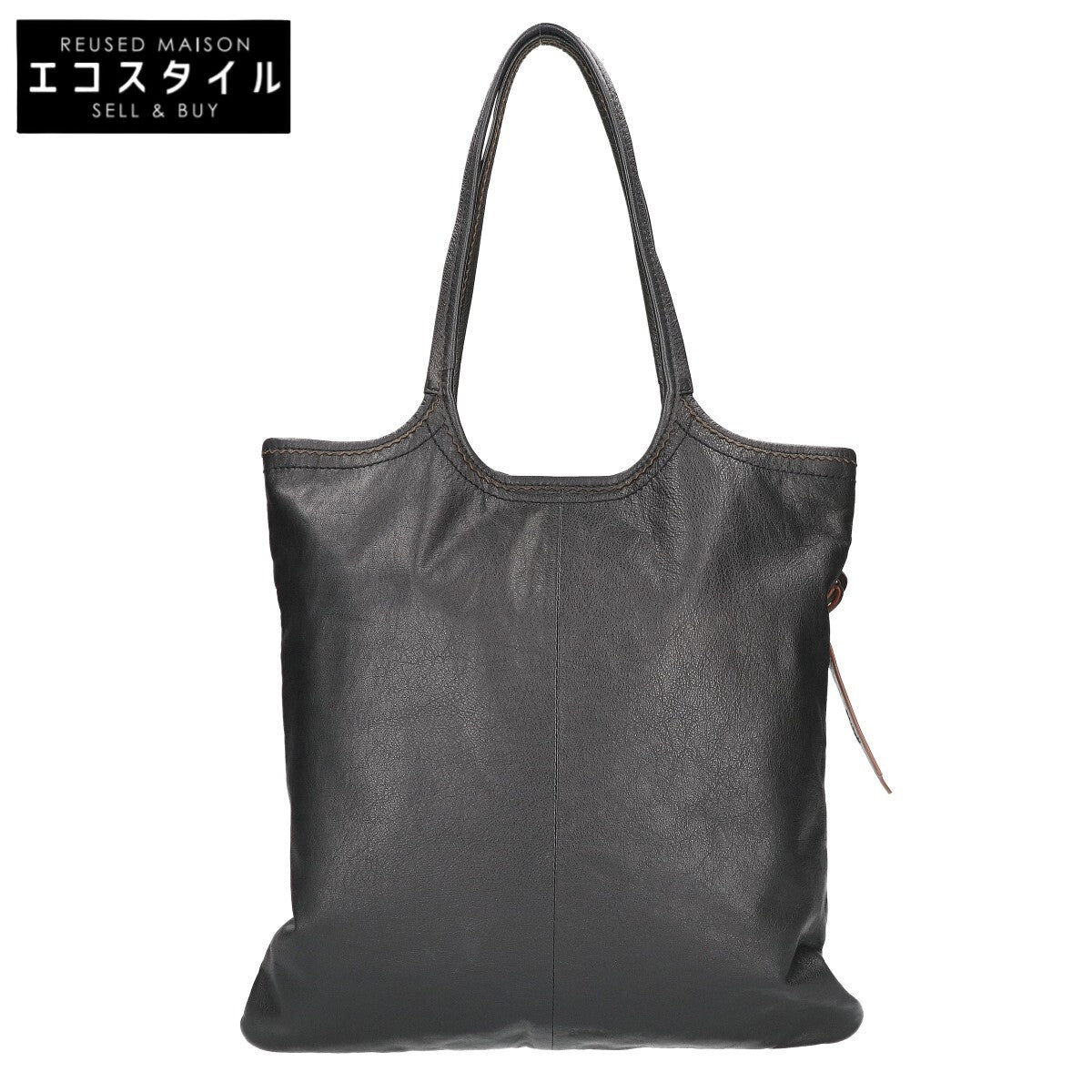 genten ゲンテン 【美品】44926 クロムフリー鞣し フェザー トートバッグ