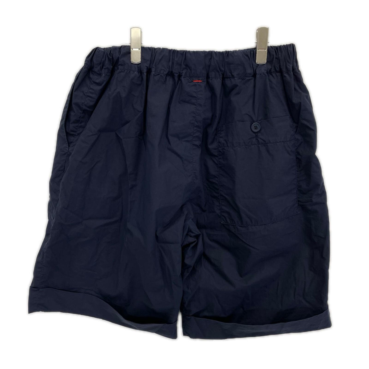 CASEY CASEY ケイシーケイシー ネイビー 高密度コットン ドローストリングス イージワイドショートパンツ ボトムス
