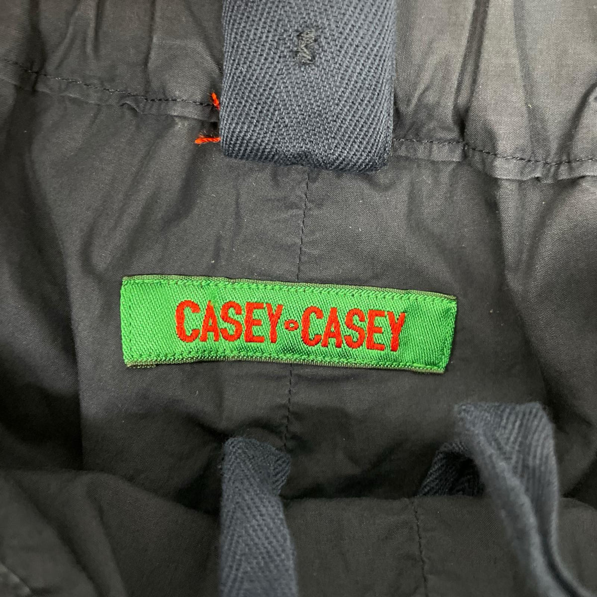 CASEY CASEY ケイシーケイシー ネイビー 高密度コットン ドローストリングス イージワイドショートパンツ ボトムス