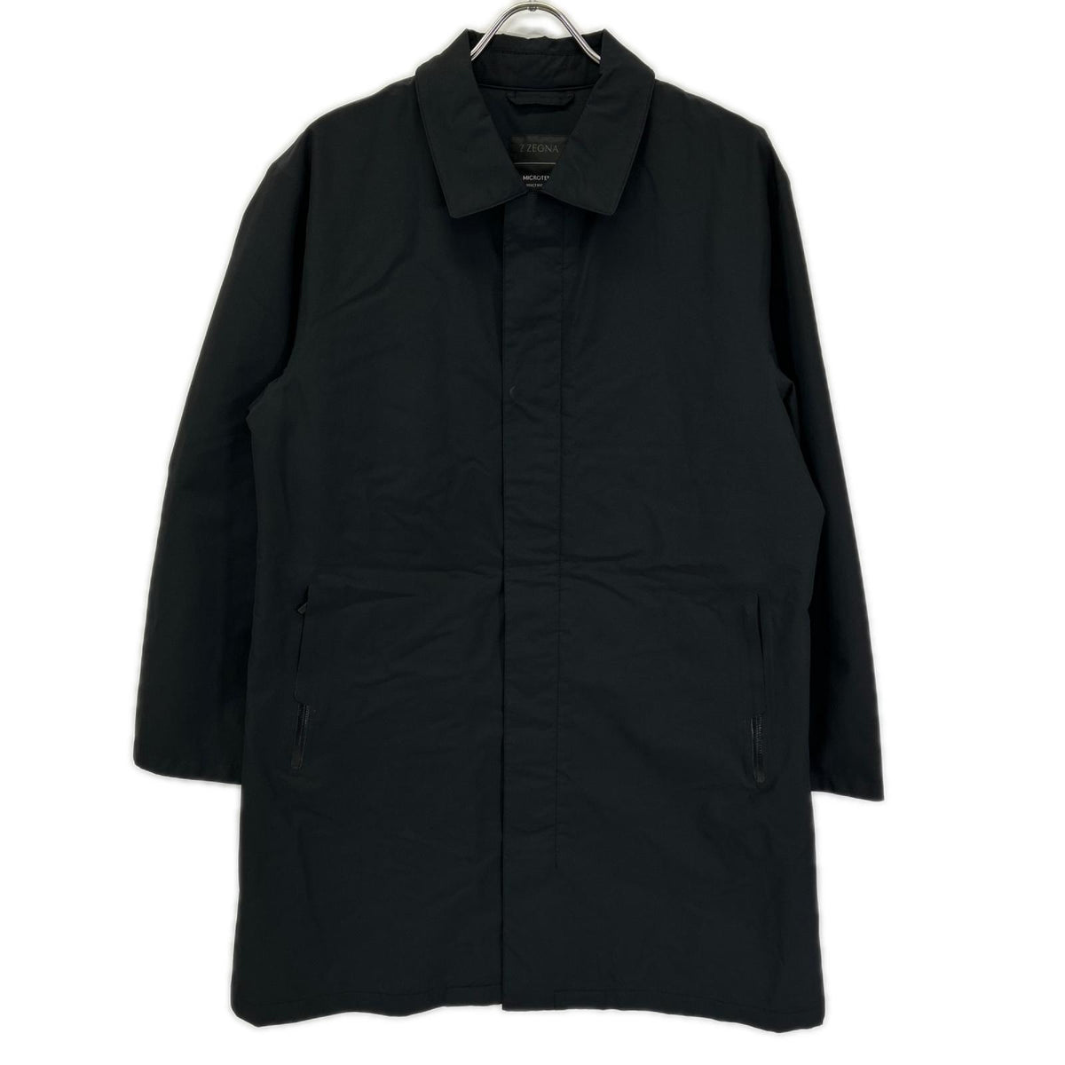 Z Zegna ジーゼニア ブラック THERMORE 比翼ステンカラーコート コート