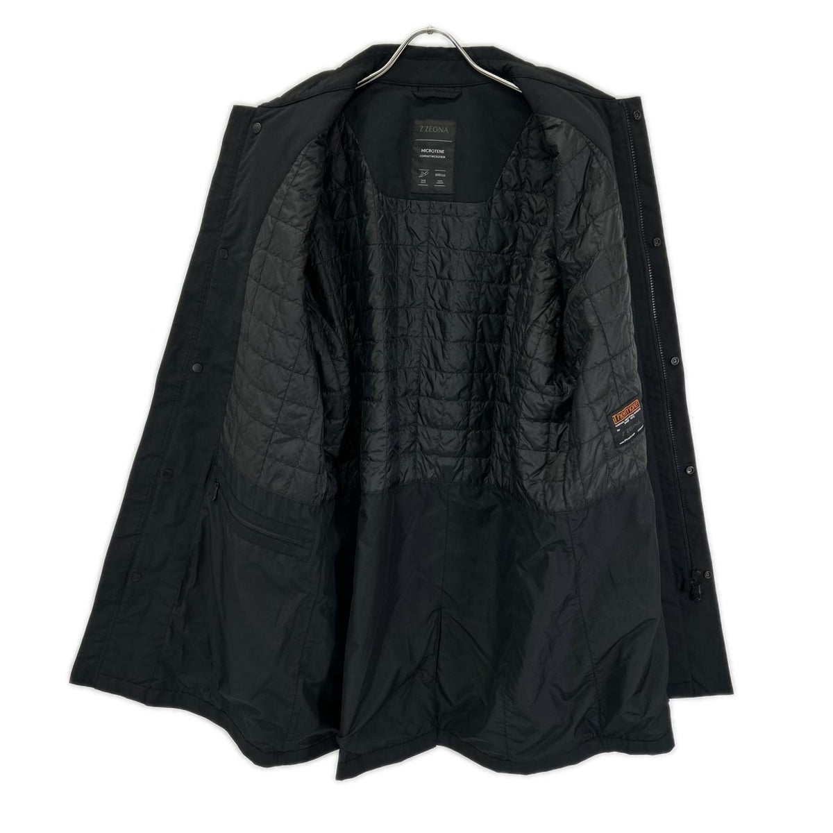 Z Zegna ジーゼニア ブラック THERMORE 比翼ステンカラーコート コート