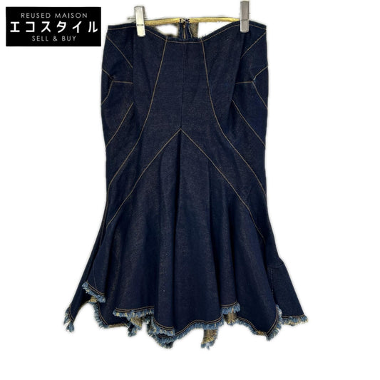 COMMEdesGARCONS JUNYA WATANABE コムデギャルソンジュンヤワタナベ JR-S094 06AW インディゴ フレア変形グリッターデニムスカート スカート
