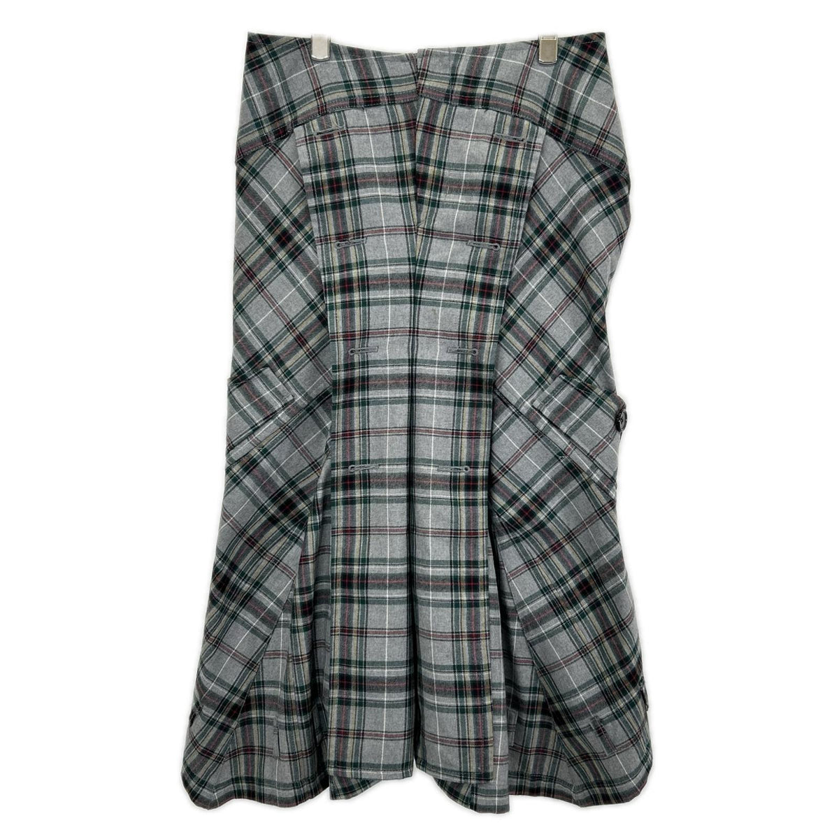 COMMEdesGARCONS JUNYA WATANABE コムデギャルソンジュンヤワタナベ JQ-S020 06SS グレー ウール100 タータンチェック変形サルエルパンツ ボトムス