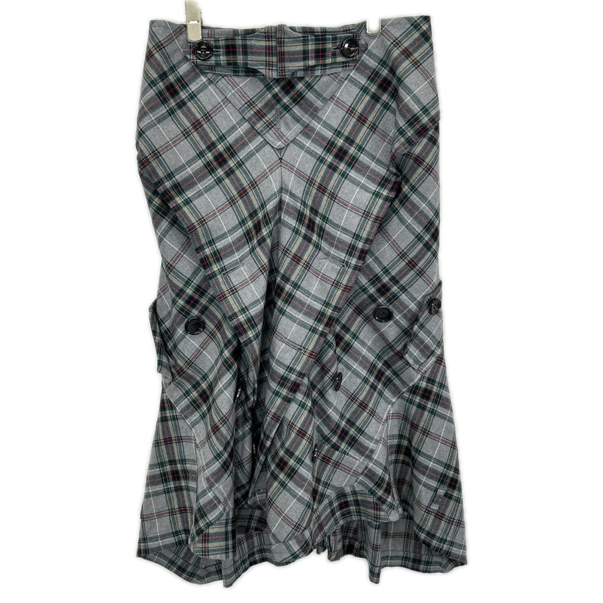 COMMEdesGARCONS JUNYA WATANABE コムデギャルソンジュンヤワタナベ JQ-S020 06SS グレー ウール100 タータンチェック変形サルエルパンツ ボトムス