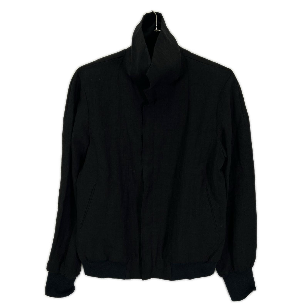 REGULATION Yohji Yamamoto レギュレーション ヨウジヤマモト FI-J53-301 ブラック リネン100 ハイネックジップアップブルゾン ジャケット ジャケット