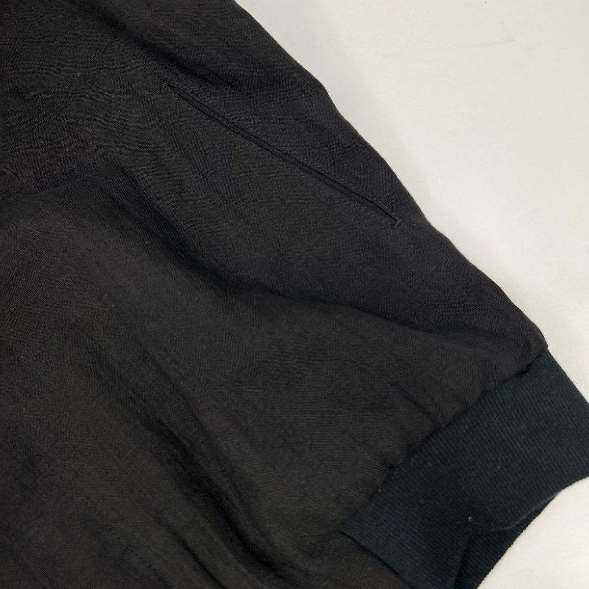 REGULATION Yohji Yamamoto レギュレーション ヨウジヤマモト FI-J53-301 ブラック リネン100 ハイネックジップアップブルゾン ジャケット ジャケット