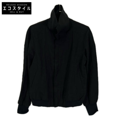 REGULATION Yohji Yamamoto レギュレーション ヨウジヤマモト FI-J53-301 ブラック リネン100 ハイネックジップアップブルゾン ジャケット ジャケット