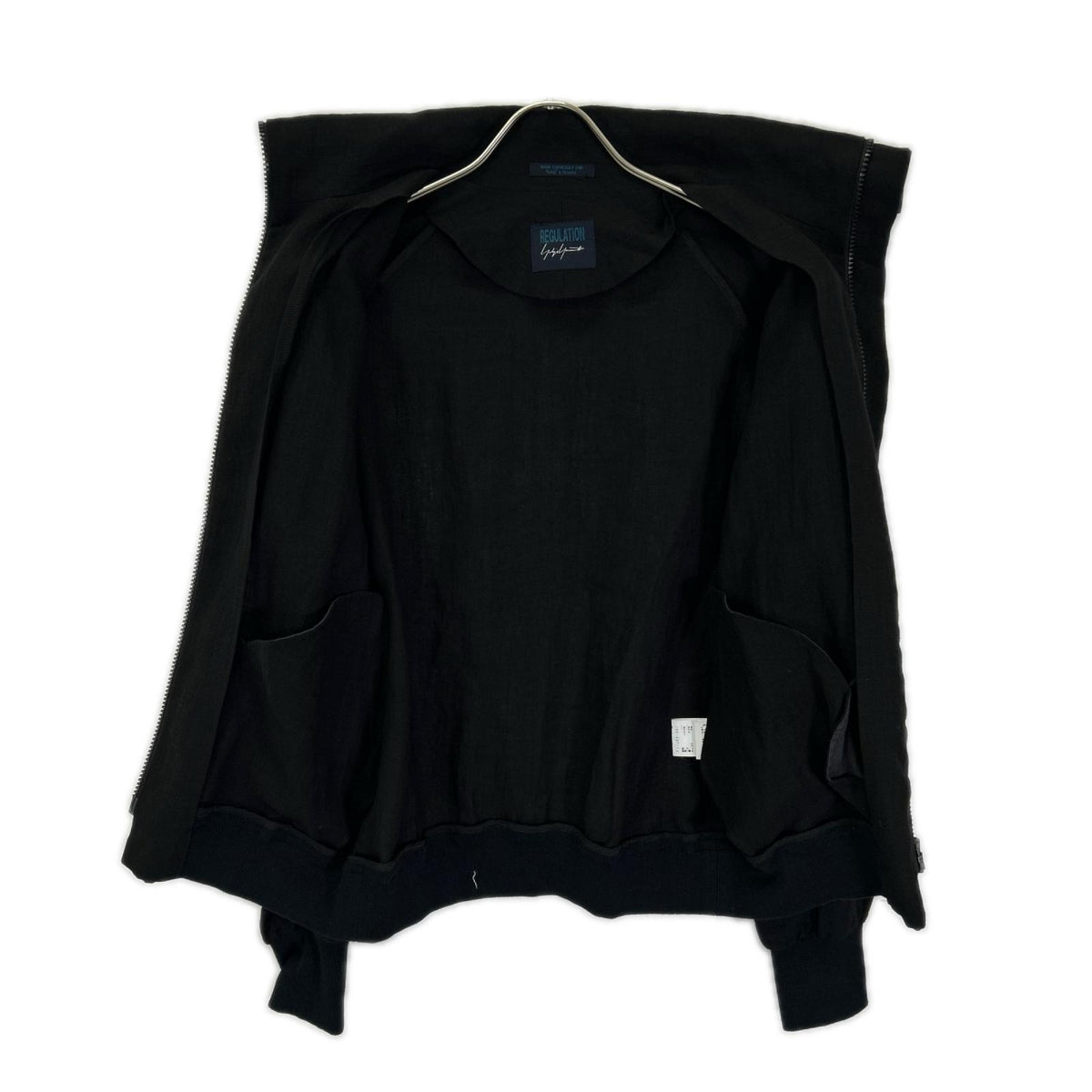 REGULATION Yohji Yamamoto レギュレーション ヨウジヤマモト FI-J53-301 ブラック リネン100 ハイネックジップアップブルゾン ジャケット ジャケット